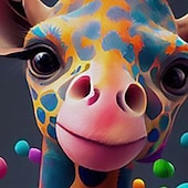 baratos Animais 3D da Menina-Para Meninas 3D Gráfico Desenho Animado Girafa Camisa Camiseta Manga Curta Impressão 3D Verão Primavera Ativo Moda Estilo bonito Infantil 3-12 anos Ao ar livre Casual Diário Normal