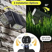 olcso Kültéri reflektorok-4db 1db 1 W Pathway Lights &amp; Lanterns Vízálló fényvezérlő 3 az 1-ben Fehér 1.3 V Kültéri világítás Udvar Kert 45 LED gyöngyök