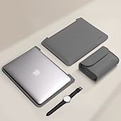 levne Tašky, pouzdra a pouzdra na notebooky-pouzdra na notebook pouzdro na notebook 12&quot; 13,3&quot; 15,6&quot; pro macbook air pro hp dell lenovo asus chromebook obal přenosného pouzdra na notebook voděodolné pouzdro z pu kůže s malou taškou pro obchodní kancelářské cesty
