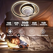 お買い得  シーリングファンライト-ライトサークルデザインアプリを備えたシーリングファン&amp;amp; リモコン 50 センチメートル調光可能 6 風速モダンな天井ファン寝室、リビングルーム、小部屋 110-240v