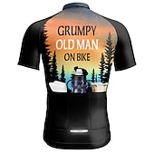 voordelige Heren shirts-21Grams Voor heren Wielrenshirt Korte mouw Fietsen Kleding Bovenlichaam met 3 achterzakken Bergracen Wegwielrennen Ademend Sneldrogend Vochtregelerend Reflecterende strips Donker Grijs Zwart Geel