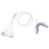 preiswerte Persönliche Schutzausrüstung-1 Stück 4-in-1-Zahnaufhellung, 24 Lichter, zeitgesteuerte Smart-LED, tragbare USB-wiederaufladbare blaues Licht, Mundpflege-Bleichmittel, Zahnaufhellung