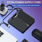 tanie Kable i adaptery-XD013 Zewnętrzny napęd DVD USB typu C 3.0 Reader Player Nagrywarka