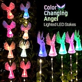 Χαμηλού Κόστους Φωτισμός Τοπίου-ηλιακά φώτα αγγέλου ηλιακά φωτιστικά κήπου, διακοσμητικό δώρο εξωτερικού χώρου για τη μαμά, διακόσμηση βεράντας και νεκροταφείου,