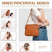 levne Tašky přes rameno-Dámské Crossbody kabelka Taška přes rameno Aktovka PU kůže Nakupování Denní Zip Nastavitelná Velká kapacita Voděodolný Pevná barva Vínově rudá Černá Hnědá