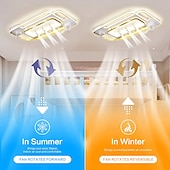 cheap Ceiling Fan Lights-Ceiling Fan with Light 3 Spotlight App &amp; Remote Control 101cm Dimmable 6 Wind Speeds Modern Ceiling Fan for Bedroom, Living Room 110-240V