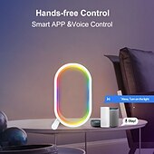 Недорогие Умный ночной свет-Светодиодный умный свет WiFi умная APP настольная лампа звуковое управление RGB фантомный настольный атмосферный интеллектуальный свет Esports настольное украшение Tuya WiFi Alexa USB питание