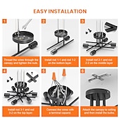 ieftine Montaj Plafon-plafoniera led 4 lumini 38cm candelabru stil nordic sputnik design metal stil artistic finisaje pictate industrial bucatarie dormitor lumini camera copiilor alb cald 110-240v