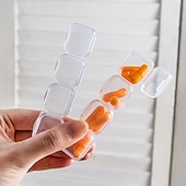 economico Portagioie e porta trucchi-1 pz portatile trasparente contenitore di monili orecchini collana orecchino piatto scatola di immagazzinaggio di colore piccolo e squisito orecchini scatola anti ossidazione