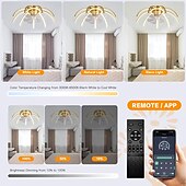 cheap Ceiling Fan Lights-Ceiling Fan with Light Dimmable 65cm 6 Wind Speeds Modern Ceiling Fan for Bedroom, Living Room App &amp; Remote Control 110-240V