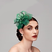 economico Fascinator-Fascinatori  Cappelli  Fasce per capelli in tulle  piume  rete con 1 pezzo Matrimonio  Occasione speciale  Copricapo per tea party per un&#039;ottima impressione Fascinatori del Derby Giornata di corsa