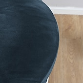 abordables Couverture de chaise de salle à manger-velours rond tabouret de bar siège couvre pub comptoir tabouret chaise housse carré pivotant tabouret élastique bar chaise couvre lavable housse de coussin pour café partie bar restrant