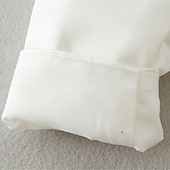 voordelige Bovenkleding-Kinderen Voor meisjes Blouse Effen Kleur Bruiloft Lange mouw Modieus Katoen 3-7 jaar Zomer Wit