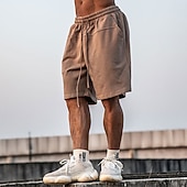 economico Scalda-muscoli-Per uomo Pantaloncini sportivi Pantaloncini attivi Pantaloncini da sudore Tasche Liscio Comfort Traspirante Esterno Giornaliero Per uscire 100% cotone Di tendenza Informale Nero Marrone