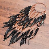 economico Accessori per acconciature-copricapo boho copricapo di piume accessori piuma fascia elastica zingara festival copricapo fantasia indiana anni &#039;70
