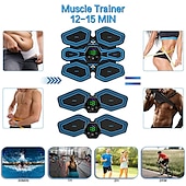 ieftine Aparat de Masaj-stimulator muscular abdominal antrenor ems abs fără fir picior braț burtă exercițiu simulatoare electrice masaj presa antrenament acasă sală