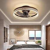 economico Ventilatore da soffitto con luci-Ventilatore da soffitto a led 50cm ventilatore da soffitto in metallo finiture verniciate moderno 220-240v