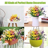 economico Piante e Fiori Artificiali-1pc fiori artificiali margherita piante di plastica decorazione della casa finestra fiori di plastica per esterni decorazione di nozze
