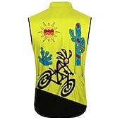 cheap Men's Jerseys-Men's Cycling Vest Cycling Jersey Graphic Funny Sleeveless Bike Vest / Gilet Jersey Top with 3 Rear Pockets Mountain Bike MTB Road Bike Cycling Quick Dry Back Pocket Moisture Wicking Breathable Sports