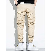 economico Pantaloni cargo-Per uomo Pantaloni cargo Tasca con patta Liscio Comfort Traspirante Esterno Giornaliero Per uscire Di tendenza Informale Nero Verde militare