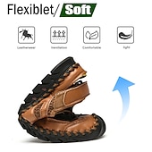 economico sandali da esterno-Sandali da uomo traspiranti in similpelle per esterni – scarpe sportive da pescatore con punta chiusa e lacci elastici regolabili per escursionismo, passeggiate e abbigliamento casual estivo