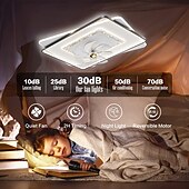 preiswerte Deckenventilator-Leuchten-Deckenventilator mit Licht dimmbar 105/50cm 6 Windgeschwindigkeiten moderner Deckenventilator für Schlafzimmer, Wohnzimmer ca&amp;amp; Fernbedienung 110-240V