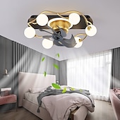 preiswerte Deckenventilator-Leuchten-Deckenventilator mit Licht ca&amp;amp; Fernbedienung 52cm 3-Licht dimmbar 6 Windgeschwindigkeiten moderner Deckenventilator für Schlafzimmer, Wohnzimmer, kleines Zimmer 110-240V