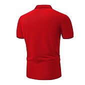 preiswerte Sport-Herren Poloshirt Golfhemd Casual Festtage Kargen Kurzarm Modisch Basic Glatt Klassisch Sommer Regular Fit Feuer rot Schwarz Gelb Armeegrün Dunkelmarine Grau Poloshirt