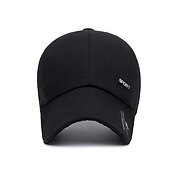 お買い得  メンズ ベースボールキャップ-男性用 ベースボールキャップ トラッカーハット ブラック ルビーレッド ポリエステル トラベル ビーチスタイル アウトドア バケーション 平織り 調整可能 サンスクリーン 高通気性 ファッション