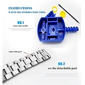 cheap Replacement Parts-Watch Link Removal Tool Kit Watch Band Tool Strap Chain Pin Remover Repair Tool Kit For Watch Band Strap Adjustment