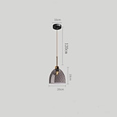 abordables Suspension-Lampes suspendues à LED îlot de cuisine en verre 10 &quot;éclairage en verre soufflé à la main luminaires d&#039;entrée de foyer de ferme moderne globe suspendu au plafond sur la table ambre/gris fumé 110-240v