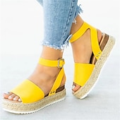 cheap Women&#039;s Sandals-Women&#039;s Leopard Print Espadrille Platform Sandals with Ankle Strap, Trendy Open Toe Summer Shoes for Vacation, Beach, and Casual Outfits