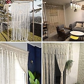 levne Záclony makrame a řetězce-boho dveřní záclonová tyč kapsa drapérie farma květina do koupelny hotel kuchyně obývací pokoj okenní závěs, dveře kuratin, dívčí ložnice kaskáda