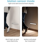 cheap Cabinet Light-Light In The Box Motion Sensor Cabinet Light Ultra Thin Under Cabinet Lighting USB Rechargeable Battery Operated, Tri-color Wireless Closet Lights Night Lights for Bedroom Wardrobe Stairs