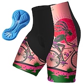 お買い得  メンズショートパンツ・タイツ・パンツ-男性用 グラフィック おかしい サイクリングショーツ バイク パッド入りショーツ ボトムズ マウンテンサイクリング ロードバイク スポーツ 3Dパッド 速乾性 吸汗性 高通気性 イエロー ピンク スパンデックス 衣類 サイクルウェア
