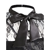 cheap Dresses-Women&#039;s Sleeveless Gothic Dress with Corset Halter Lace Swing Cocktail Dress Tulle Dress Formal Casual Halloween Punk Hippie Dresses