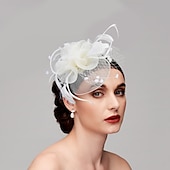 お買い得  ファシネーター-フェザー / ネットファシネーター ケンタッキーダービーハット / 鳥かごベール 1 枚付き 結婚式 / パーティー / イブニング / レディースデー ヘッドピース