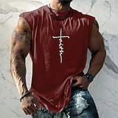  Maglietta T-Shirt Uomo Bibbia Grafica Fede Top Senza Maniche Maglietta Per Uomini Maniche Senza Maniche Maglietta Stampa 3D Collo A Giro Camicia Moda Designer Muscolo Quotidiana Sportiva Palestra
