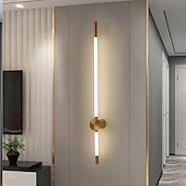 baratos Candeeiros de Parede de interior-Lâmpada de parede led design de tira 24 &quot;moderna lâmpada de parede de fundo led sala de estar quarto cabeceira 10w alumínio luz de parede interna ligting arandela branco quente 1pcs 110-240v