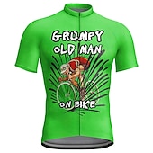 voordelige Heren shirts-21Grams Voor heren Wielrenshirt Korte mouw Fietsen Kleding Bovenlichaam met 3 achterzakken Bergracen Wegwielrennen Ademend Sneldrogend Vochtregelerend Reflecterende strips Donker Grijs Zwart Geel