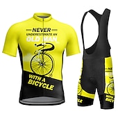 preiswerte Herrenbekleidungs-Sets-Herren Radtrikot mit Radhose kurz Trägern fahrradbekleidung Kurzarm MTB Mountain Rennrad Gelb Rosa Rote Graphic Fahhrad Sportkleidung 3D-Pad Atmungsaktiv Schnelltrocknend Tasche auf der Rückseite