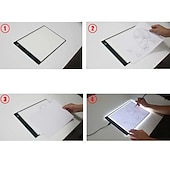 cheap Computers &amp; Tablets-A4 LED Light Pad, Tracing Light Table with Scale Art, Light Table with USB Power, Ultra-Thin Copy Board