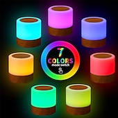 economico Lucine notturne per bambini e neonati-lampada da comodino con sensore tattile a luce notturna per cameretta dei bambini luce bianca calda dimmerabile ricaricabile + cambio colore rgb