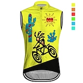 cheap Men's Jerseys-Men's Cycling Vest Cycling Jersey Graphic Funny Sleeveless Bike Vest / Gilet Jersey Top with 3 Rear Pockets Mountain Bike MTB Road Bike Cycling Quick Dry Back Pocket Moisture Wicking Breathable Sports