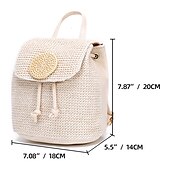 お買い得  大学のバックパック-女性用マルチキャリーストローバックパック - 夏にぴったりのスタイリッシュで多用途なバッグ、3色