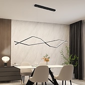 olcso Vonalvezetés-led függőlámpa 100 cm-es sziget lámpák szabályozható vonal dizájn alumínium stílusos minimalista festett felületek étkező konyhai lámpák 110-240v csak távirányítóval szabályozható