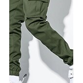 economico Pantaloni cargo-Per uomo Pantaloni cargo Tasca con patta Liscio Comfort Traspirante Esterno Giornaliero Per uscire Di tendenza Informale Nero Verde militare