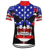 economico Maglie da uomo-250° anniversario dell'America Giornata dell'indipendenza Per uomo Maglia da Ciclismo Grafico Bandiera Nazionale Manica Corta Bicicletta Maglia Top con 3 tasche posteriori Mountain Bike MTB Ciclismo