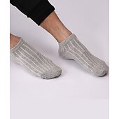 economico calzini da uomo-Per uomo 2 coppie Sopra la caviglia Sotto la caviglia Nero Bianco Colore Liscio Da tutti i giorni Da mare Fine settimana Medio spessore Estate Primavera &amp; Autunno Moda Informale