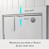 cheap Over Door Hook-8pcs Over The Door Hooks Heavy Duty Stainless Steel Hanger Organizer For Living Room Bathroom Bedroom Kitchen Hanging Clothes Towels Hats Coats Bags
